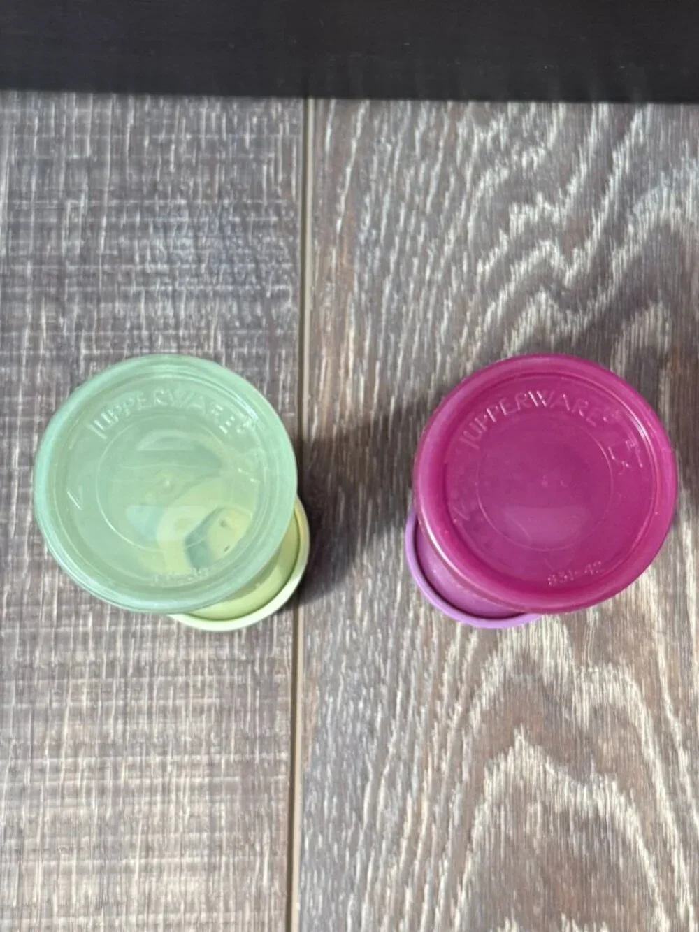 Tupperware Hourglass Mini Salt and Pepper Shakers